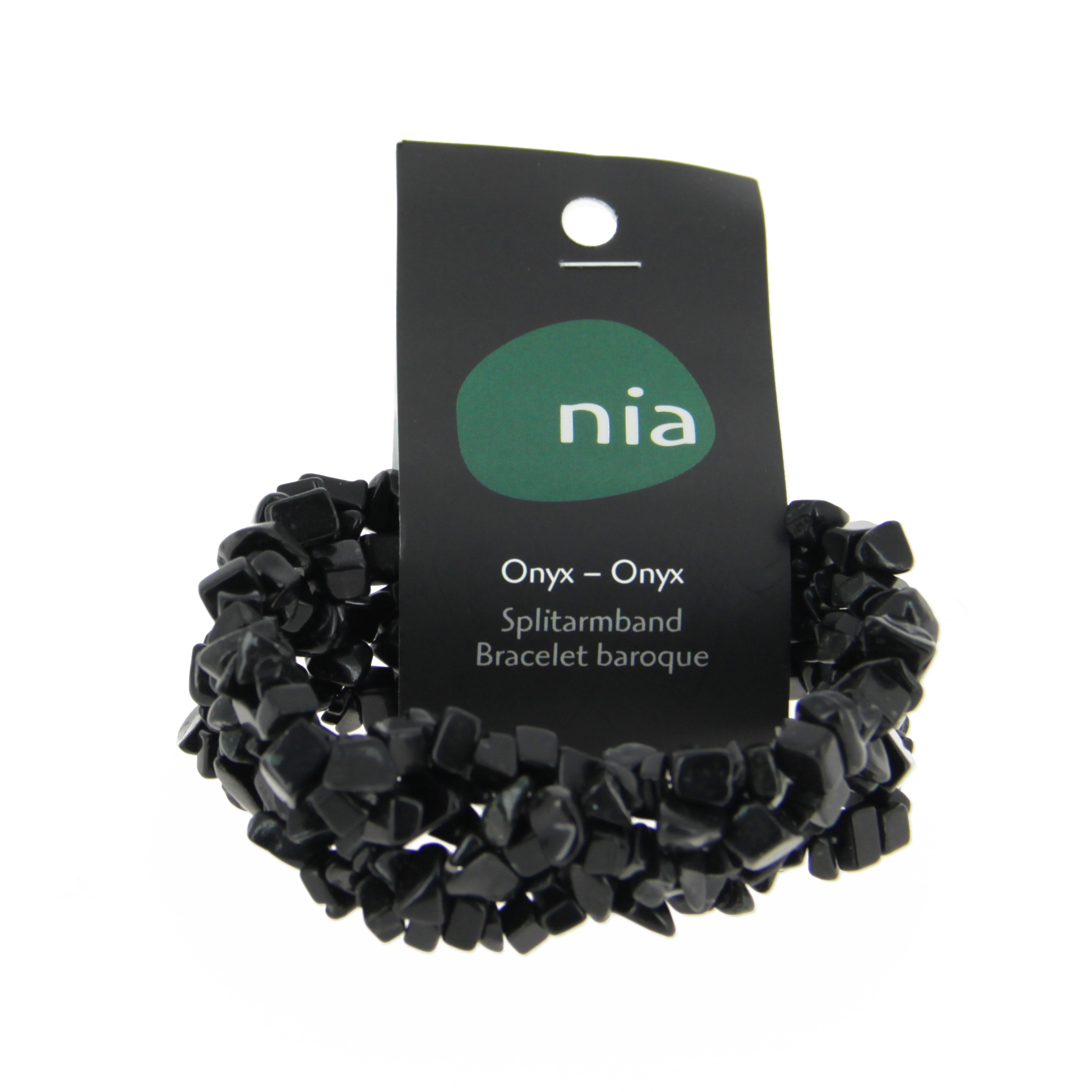 BRACELET BAROQUE EN ONYX NOIR