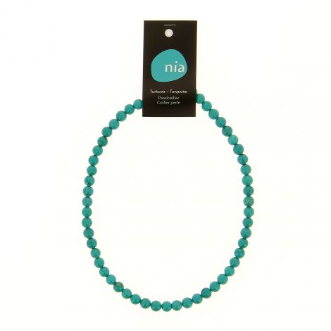Collier perle 40 cm Turquoise