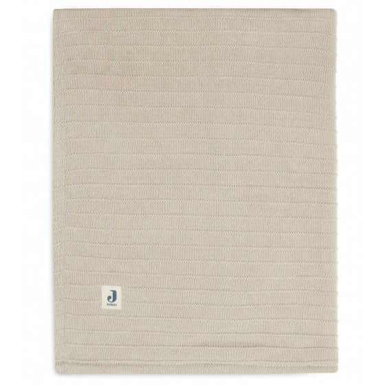 Couverture Berceau Pure Knit Velvet - Nougat GOTS - 75x100cm