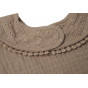 Bavoir Rond Embroidery - Biscuit
