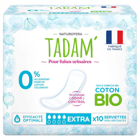 Tadam Serviettes pour fuites urinaires - Extra - 10 pcs