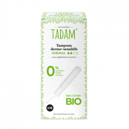 Tampons dermo-sensitifs avec applicateur Normal BIO pack de 17 - Tadam