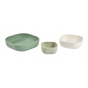 Lot de 3 bols silicone gigogne (Sagegreen/Cotton/mistygreen)