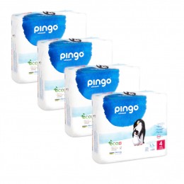 Couches  écologiques taille 4 Maxi 7-18 kg 4 packs x 40 langes - Pingo