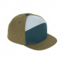 Casquette visière plate - olive bleu gris