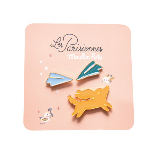 Set de 3 pin's Chien - Les Parisiennes - Moulin Roty Set de 3 pin's Chien - Les Parisiennes - Moulin Roty