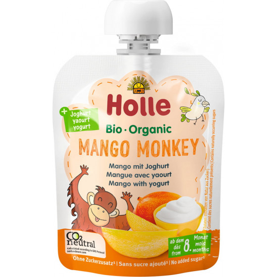 Mango Monkey - Gourde Mangue avec yaourt - 85g - Holle