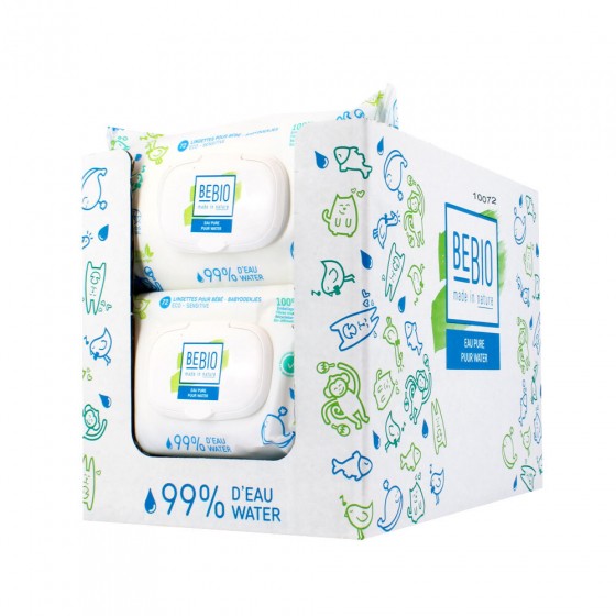 Lingettes écologiques pour bébé - 99% d'eau - 8X72 lingettes