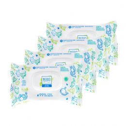 Lingettes à l'eau pour bébé 4 packs x 72 lingettes - BEBIO