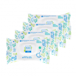 Lingettes à l'eau pour bébé 4 packs x 72 lingettes - BEBIO