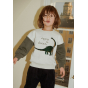 Sweat Lou à sequins - Blanc cassé chiné Dino - 2 ans - Konges Sløjd