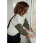 Sweat Lou à sequins - Blanc cassé chiné Dino - 7-8 ans - Konges Sløjd