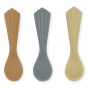 Lot de 3 Cuillères Shell Silicone - Warm Grey - Konges Sløjd