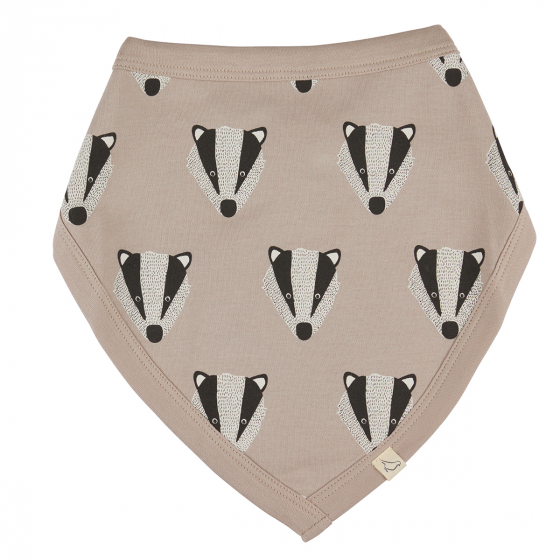 Bavoir en coton bio - Badger Stone - 0-12m - Pigeon