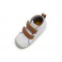 Chaussures Bobux Step Up - Hi Court White + Caramel