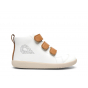 Chaussures Bobux KID+ - Hi Court White + Caramel