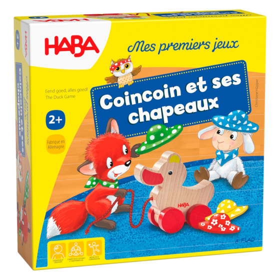 Haba - Mes premiers jeux - Coin-coin et ses chapeaux dès 2 ans - Version française