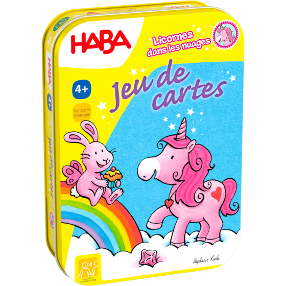 Haba - Mini Jeu - Jeu de cartes Licornes dans les nuages dès 4 ans - Version française