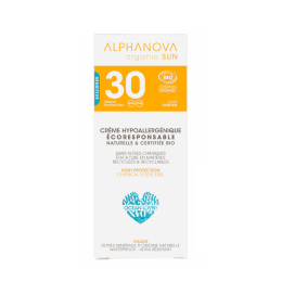 Crème solaire hypoallergénique BIO SPF 30 visage - Alphanova