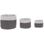 Set de 3 paniers en mousseline - Anthracite