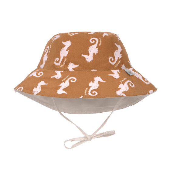 Chapeau de soleil réversible anti-UV - Hippocampe - Caramel Chapeau de soleil réversible anti-UV - Hippocampe - Caramel