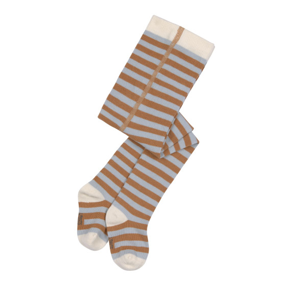 Collants - Stripes Light blue & Caramel