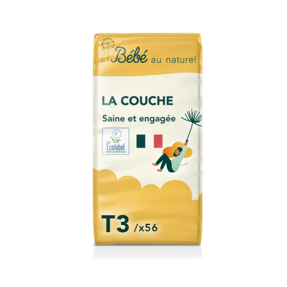 Bébé au naturel - Couches Pack Eco Taille 3 / 4-9 kg / 56 couches