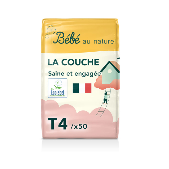 Bébé au naturel - Couches Pack Eco Taille 4 / 7-18 kg / 50 couches