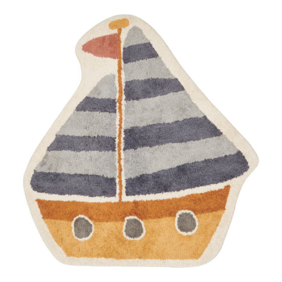 Tapis motif bateau - 105x120 cm - Little Dutch