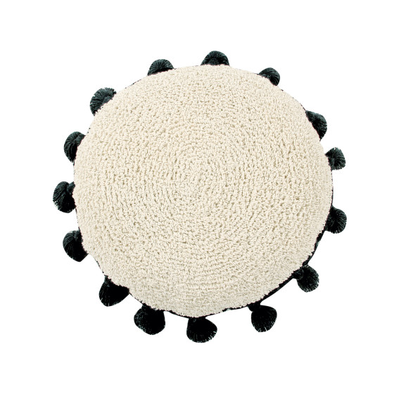 Coussin lavable - Circle - Black - 48 cm Ø