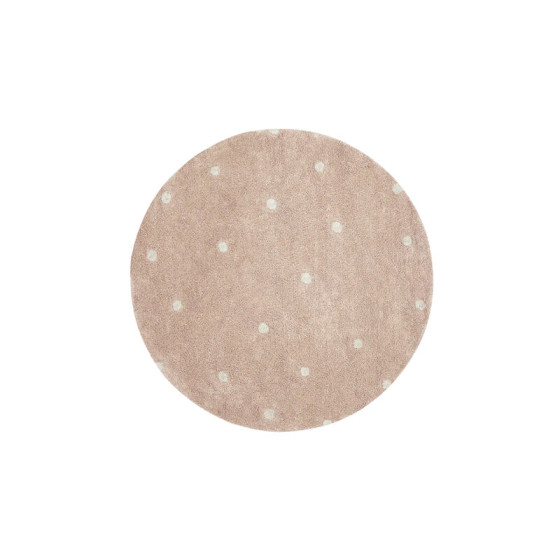 Tapis lavable rond - Dot Rose - Lorena Canals