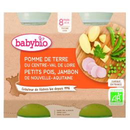 Petits pots bébé dès 6 mois carottes pommes de terre saumon - dès 6 mois  2x190g