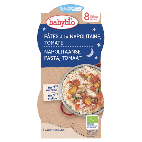 Pâtes à la Napolitaine au parmesan (dès 8 mois) 2 x 200 g 