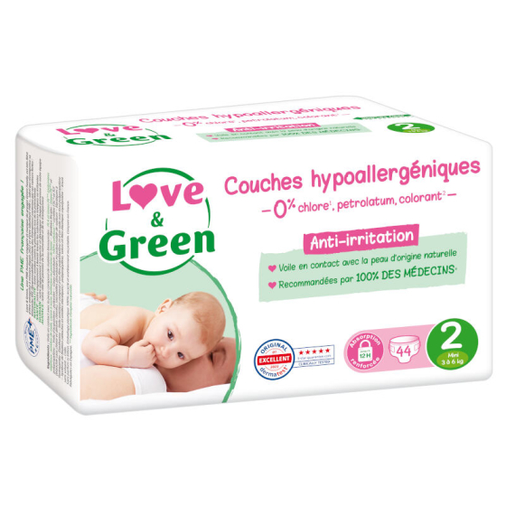 Couches / langes écologiques Mini T2 3-6kg