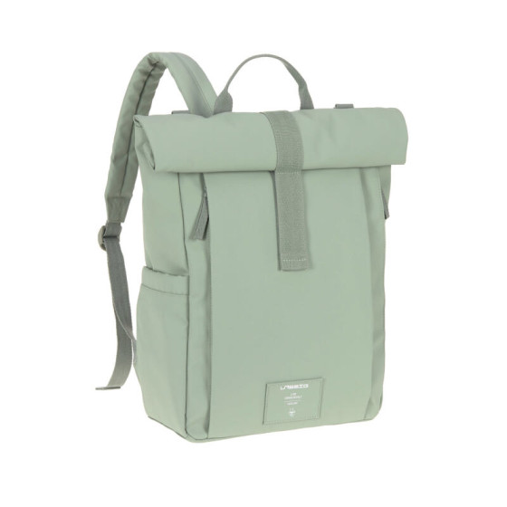 Sac à dos à langer Rolltop Up vert argenté