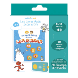 Livre audio pour Fabrique à histoires - Suzanne et Gaston découvrent les 5 sens - Lunii