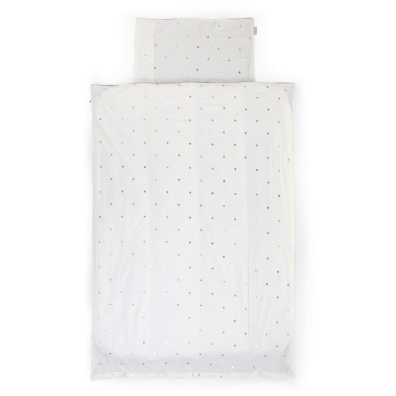 Childhome - Housse De Couette et Taie Jersey - 100x140 cm - Gold Dots Childhome - Housse De Couette et Taie Jersey - 100x140 cm - Gold Dots