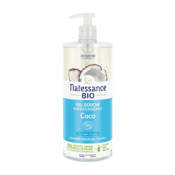 Gel douche eau de coco - 1 L - Natessance