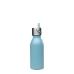 Bouteille isotherme inox - Kids - Matt - Bleu acier - 350ml - Qwetch