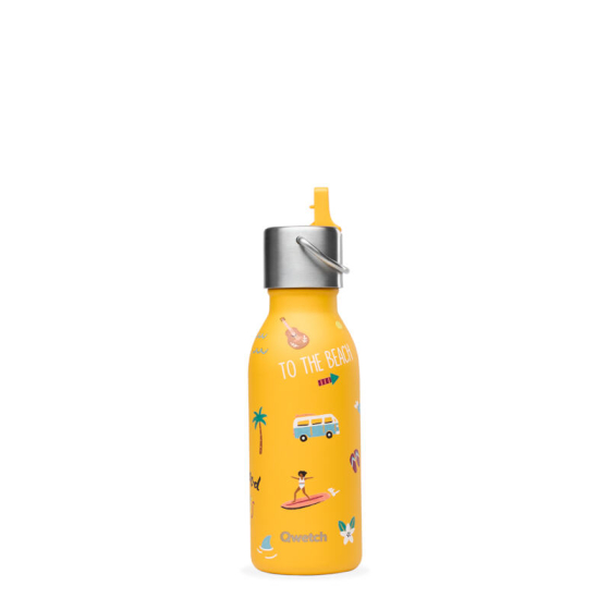 Bouteille isotherme inox - Kids - Honolulu - Curry - 350ml - Qwetch