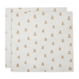 Jollein - Lange gaze de coton large - Teddy Bear - 115x115cm - lot de 2