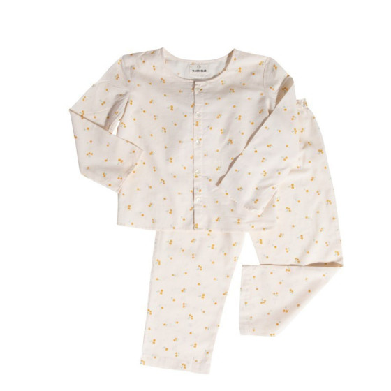 Pyjama col rond Blossom Safran (2 ans)