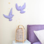 Décoration murale oiseau en feutre Kikki - Lilas