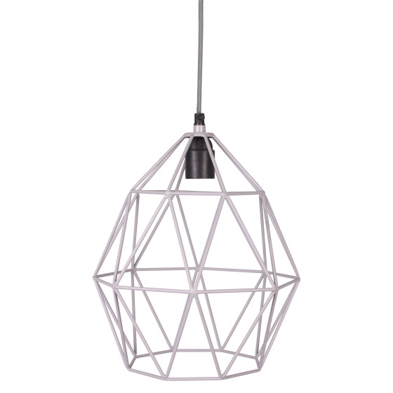 lampe suspension en métal - gris