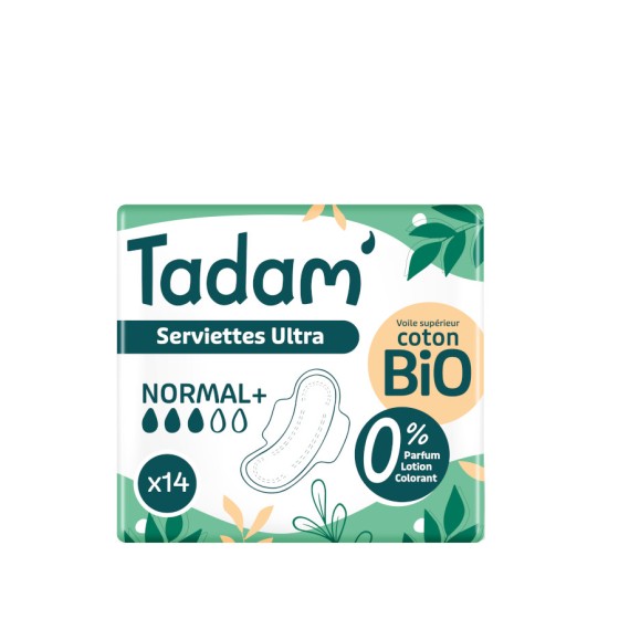 Tadam Serviettes hygiéniques dermo-sensitive - Normal+ - 14 pcs Tadam Serviettes hygiéniques dermo-sensitive - Normal+ - 14 pcs