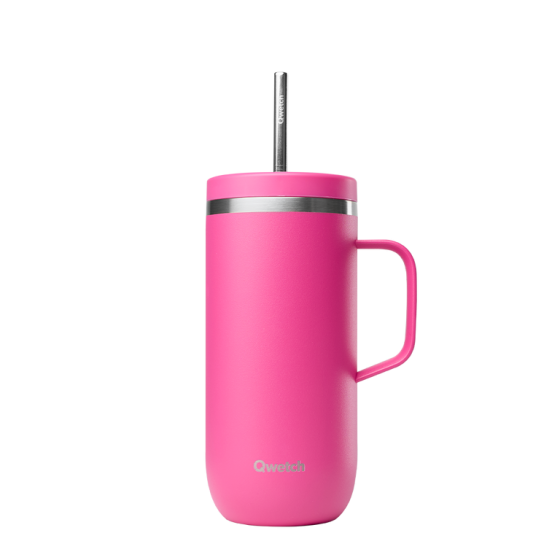 Cold cup isotherme inox avec anse Matt Magenta 600ml - Qwetch Cold cup isotherme inox avec anse Matt Magenta 600ml - Qwetch