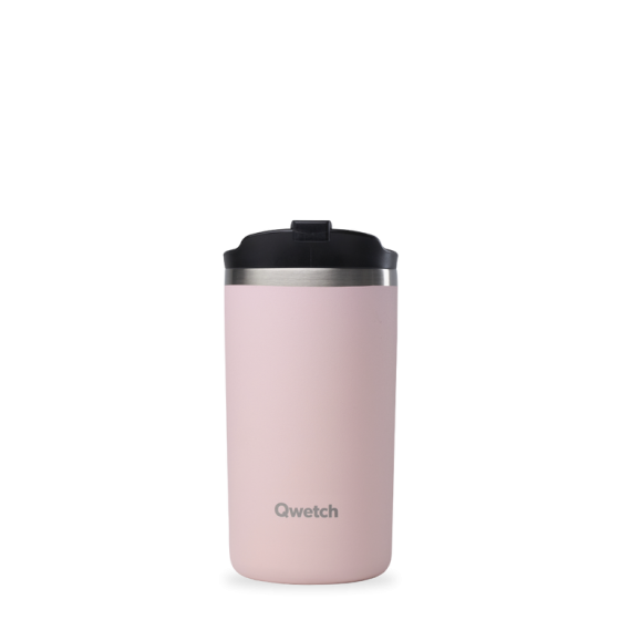 Travel mug isotherme inox Pastel Rose 350ml - Qwetch