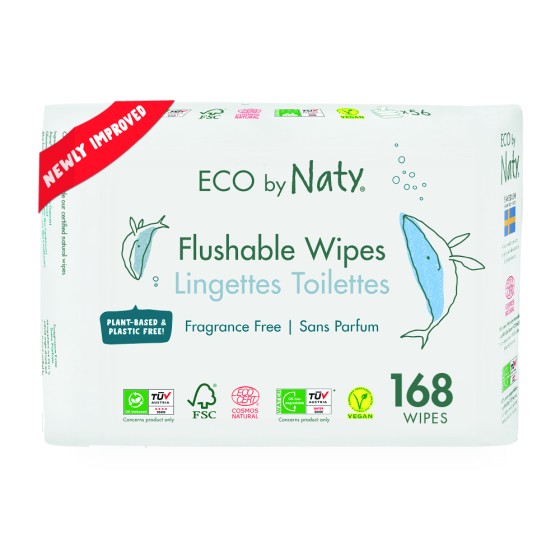 Lingettes écologiques pour bébé toilettes 3 packs x 56 lingettes - Naty