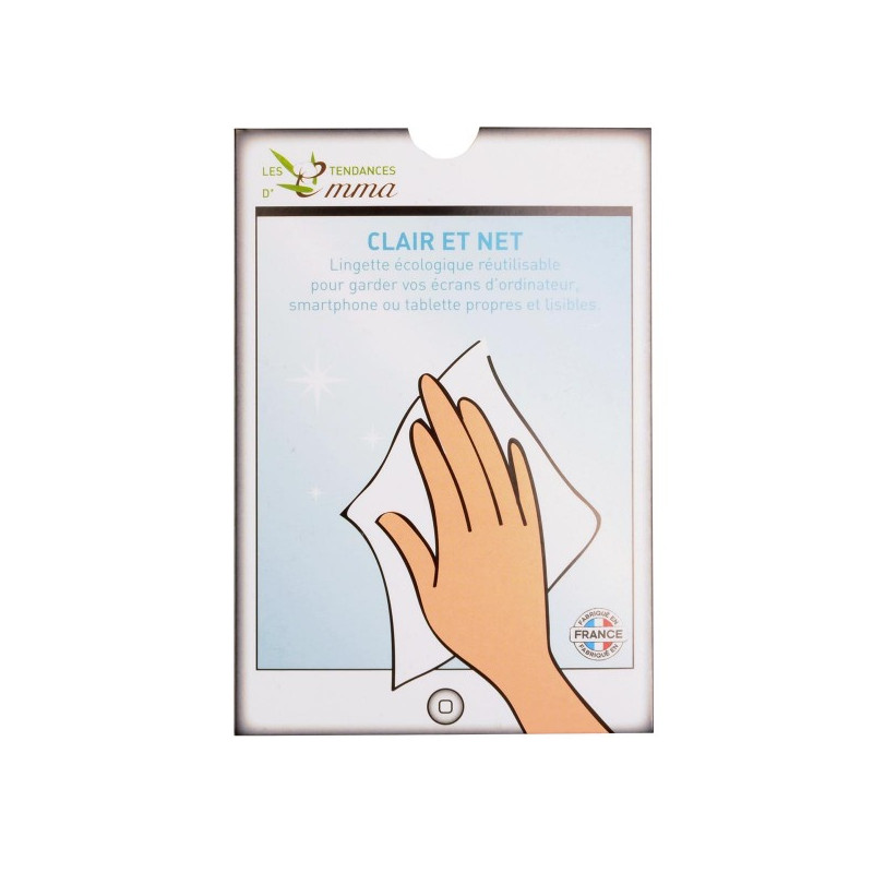 Lingette réutilisable pour nettoyage des lunettes et smartphones