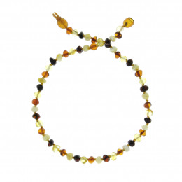 Collier d'ambre pour enfant avec clip de sécurité - style "billes"
